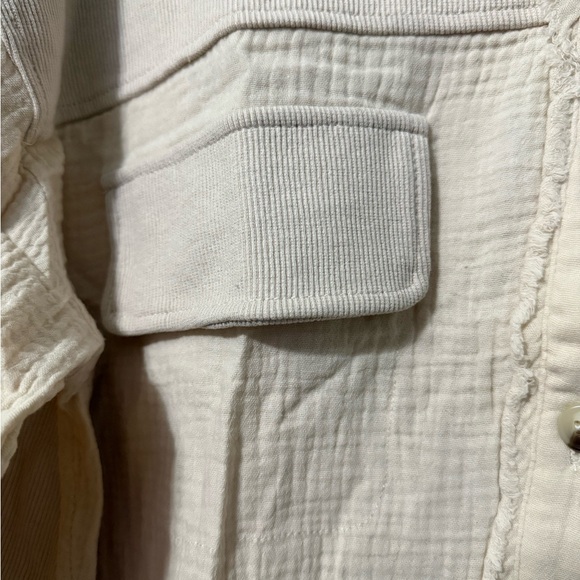 OTT NWT SAND Textured Button-Down Shirt- S/M, M/L - Picture 5 of 8